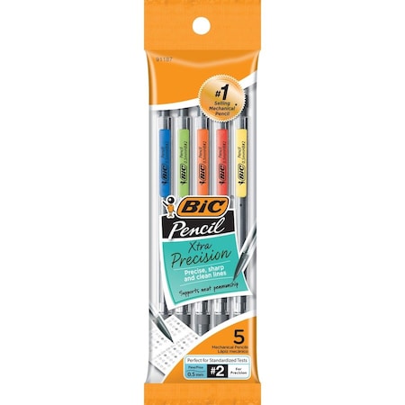 Bic Mechanical Pencil, 0.5mm, 5/PK, Black Lead PK BICMPFP51